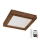 Brilagi - LED Димируем плафон за баня WOODY FRAME LED/24W/230V дъб череша 30x30 см 3000-6000K IP44 + дистанционно управление