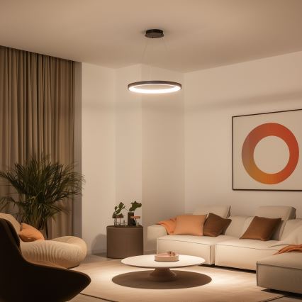 Brilagi - LED димируем полилей на трос FALCON SLIM LED/42W/230V 3000-6500K Ø 50 см черен + дистанционно управление