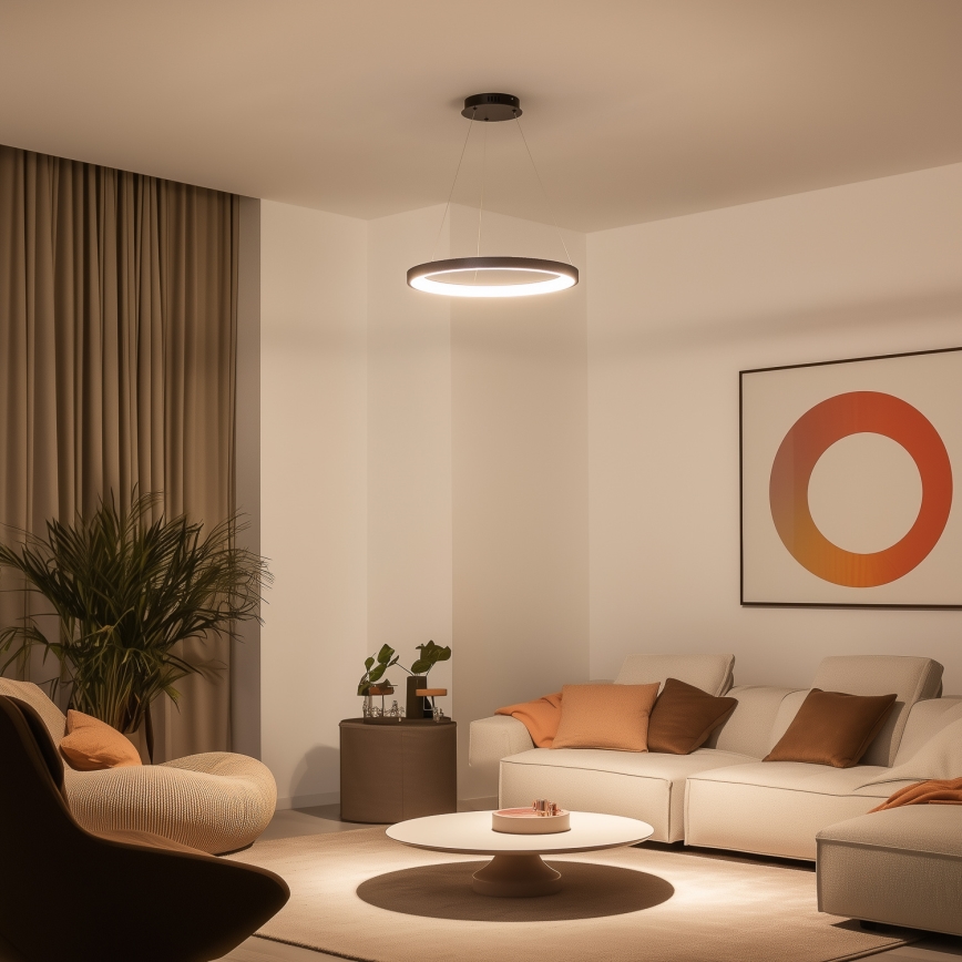 Brilagi - LED димируем полилей на трос FALCON SLIM LED/42W/230V 3000-6500K Ø 50 см черен + дистанционно управление