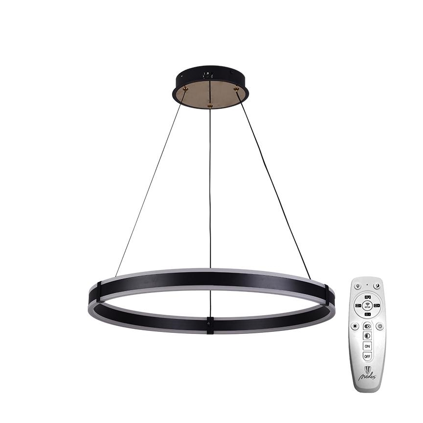 Brilagi - димируем LED полилей на кабел CIRCLE LED/85W/230V 3000-6500K Ø 60 см черен/златист + дистанционно управление