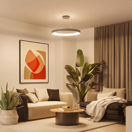 BRILAGI - LED полилей на кабел FALCON II LED/108W/230V 3000-6500K Ø 80 см бежов + дистанционно управление