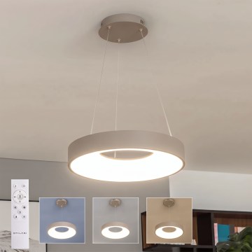 BRILAGI - LED Димируем полилей на кабел FALCON II LED/67W/230V 3000-6500K Ø 40 cm бежов + дистанционно управление
