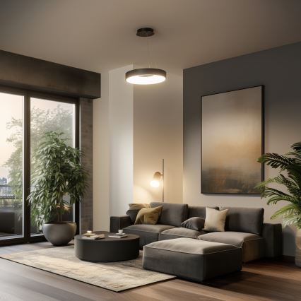 Brilagi - Димируем LED полилей на кабел FALCON II LED/67W/230V 3000-6500K Ø 40 см черен + дистанционно управление