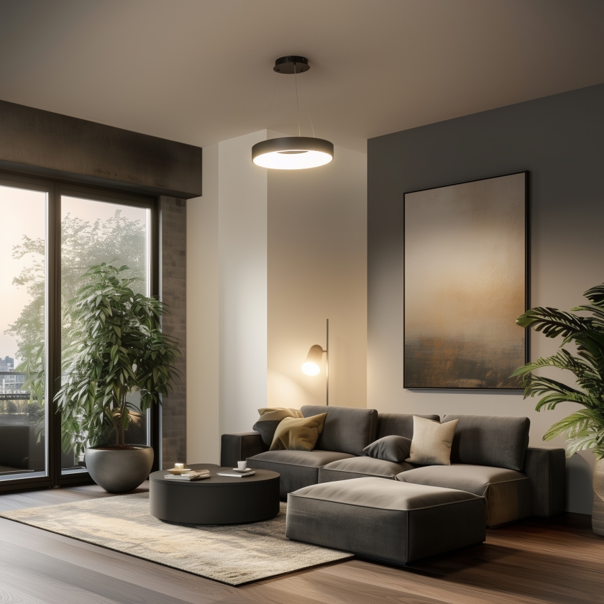 Brilagi - Димируем LED полилей на кабел FALCON II LED/67W/230V 3000-6500K Ø 40 см черен + дистанционно управление