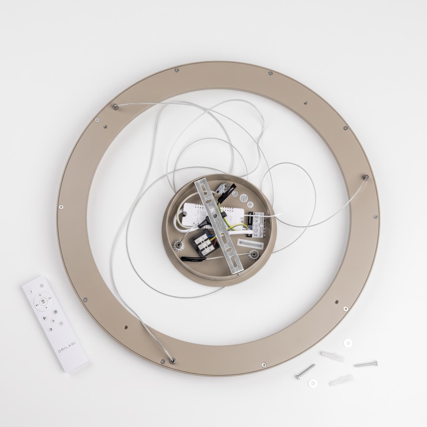 BRILAGI - LED димируема висяща лампа на кабел FALCON SLIM LED/42W/230V 3000-6500K Ø 50 см бежова + с дистанционно управление