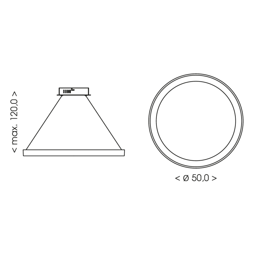 BRILAGI - LED димируема висяща лампа на кабел FALCON SLIM LED/42W/230V 3000-6500K Ø 50 см бежова + с дистанционно управление