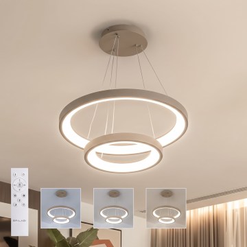 BRILAGI - LED Димируем полилей на кабел FALCON SLIM LED/68W/230V 3000-6500K Ø 50 см бежов + дистанционно управление