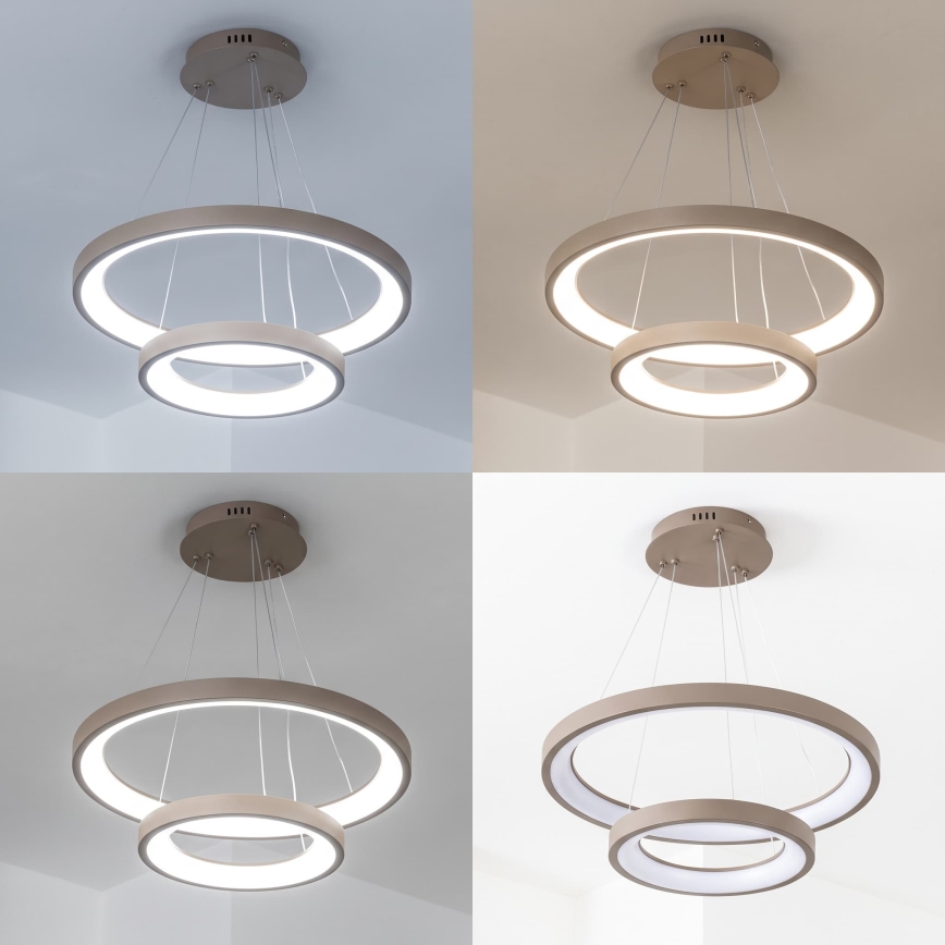 BRILAGI - LED Димируем полилей на кабел FALCON SLIM LED/68W/230V 3000-6500K Ø 50 см бежов + дистанционно управление