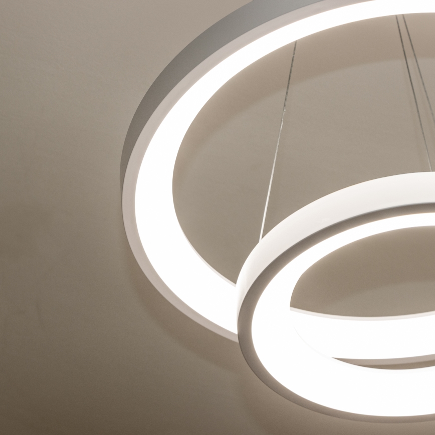 Brilagi - димируем LED полилей на кабел FALCON SLIM LED/68W/230V 3000-6500K, Ø 50 см, бял + дистанционно управление