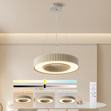 Brilagi - LED димируем полилей на кабел LUMIX LED/48W/230V 3000-6000K бежов, диаметър 50 cm + дистанционно управление