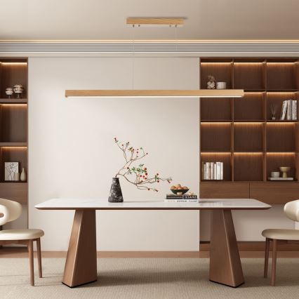 Brilagi - Димируем LED полилей на кабел OAK SMART LED/30W/230V Wi-Fi Tuya дъб + дистанционно управление