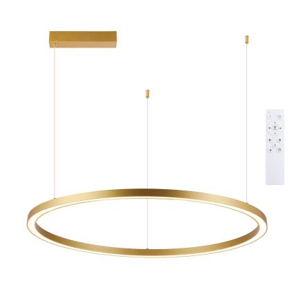 Brilagi - димируем LED полилей на кабел PORTOFINO, LED/60W/230V, 3000-6000K, Ø 80 см, златен + дистанционно управление