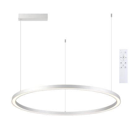 Brilagi - Димируем LED полилей на кабел PORTOFINO LED/60W/230V 3000-6000K с диаметър 80 см, сребрист + дистанционно управление