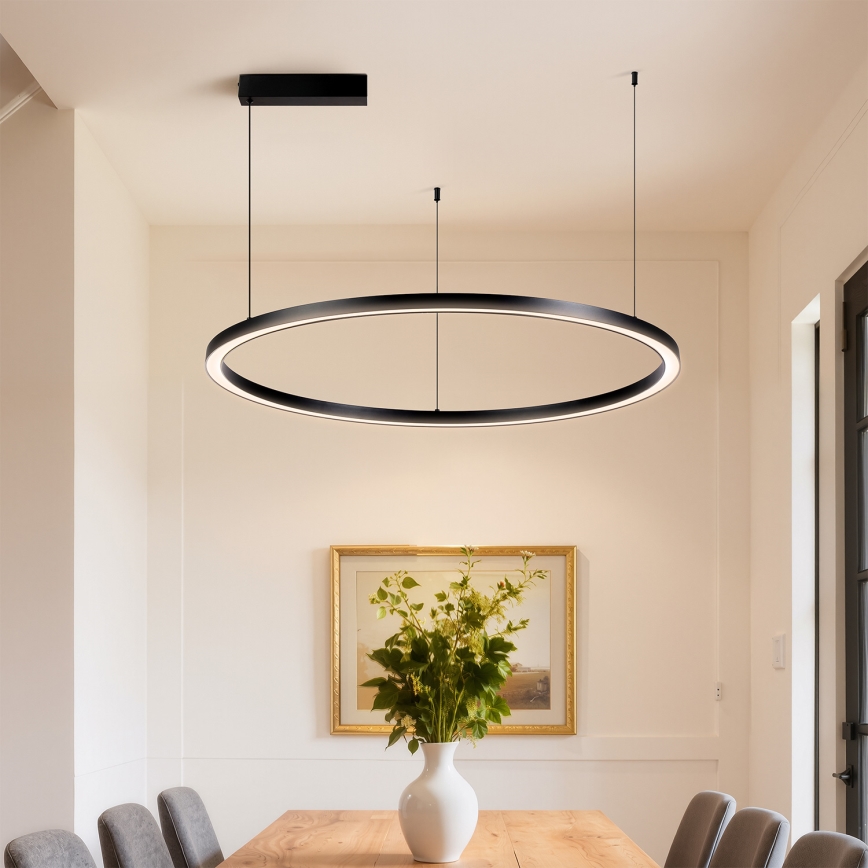 Brilagi - Димируем LED полилей на кабел PORTOFINO LED/60W/230V 3000-6000K диам. 80 см черен + дистанционно управление
