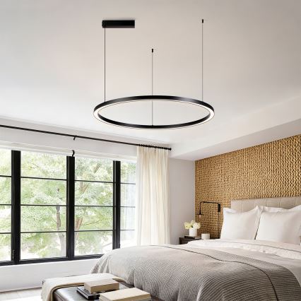 Brilagi - Димируем LED полилей на кабел PORTOFINO LED/60W/230V 3000-6000K диам. 80 см черен + дистанционно управление