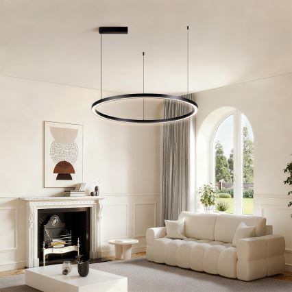 Brilagi - Димируем LED полилей на кабел PORTOFINO LED/60W/230V 3000-6000K диам. 80 см черен + дистанционно управление