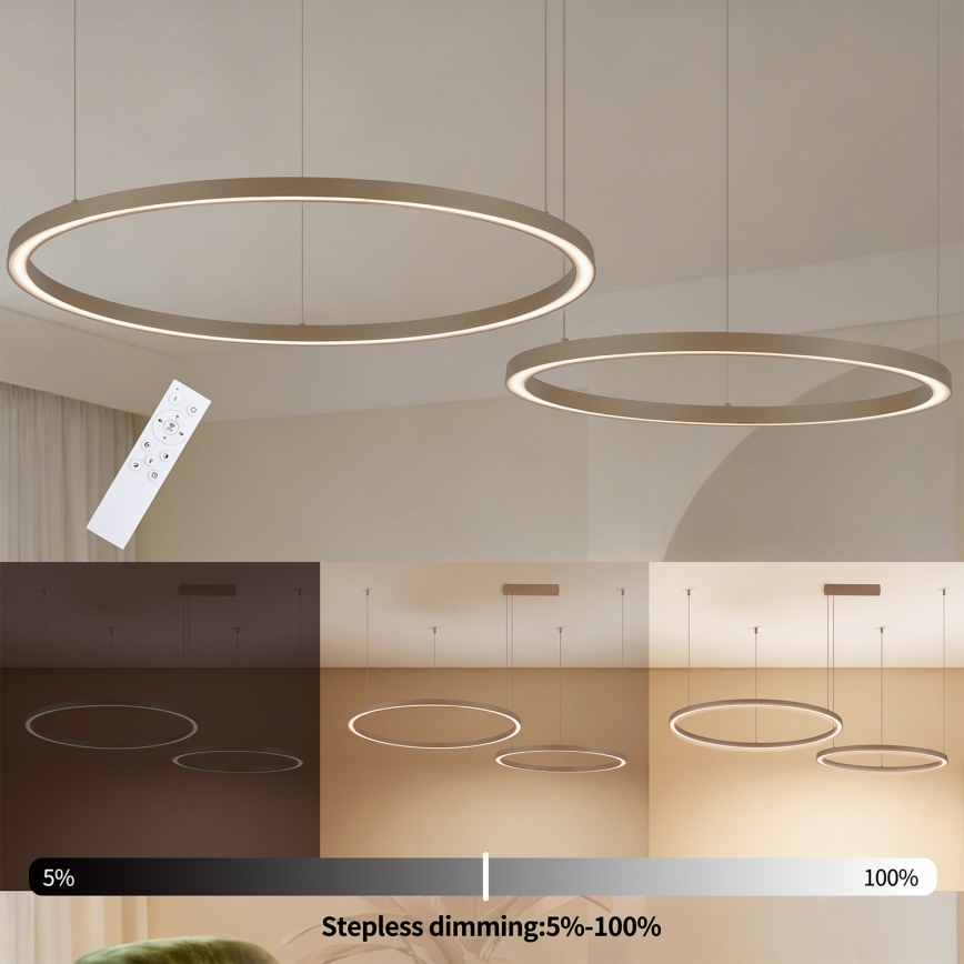 Brilagi - LED димируем полилей на кабел PORTOFINO LED/98W/230V 3000-6000K бежов + дистанционно управление