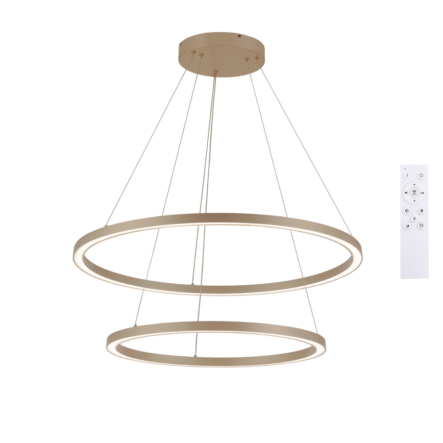 Brilagi - Димируем LED висящ полилей на кабел PORTOFINO LED/98W/230V 3000-6000K Ø 80 см бежов + дистанционно управление