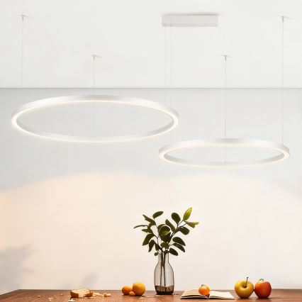 Brilagi - Димируема LED люстра на кабел PORTOFINO LED/98W/230V 3000-6000K сребриста + дистанционно управление