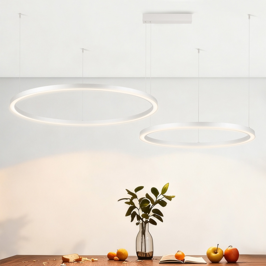 Brilagi - Димируема LED люстра на кабел PORTOFINO LED/98W/230V 3000-6000K сребриста + дистанционно управление