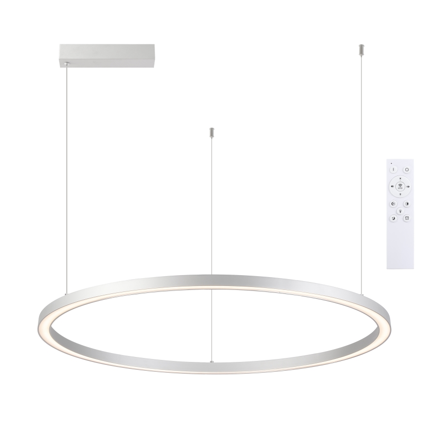 Brilagi - Димируема LED люстра на кабел PORTOFINO LED/98W/230V 3000-6000K сребриста + дистанционно управление