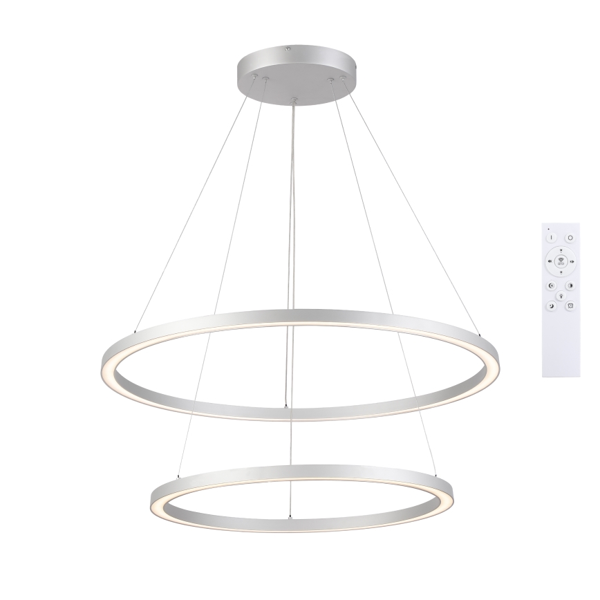 Brilagi - Димируем LED полилей на кабел PORTOFINO LED/98W/230V 3000-6000K Ø 80 см сребрист + дистанционно управление