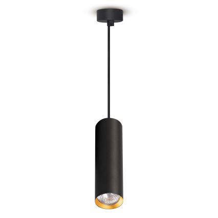 Brilagi - LED RGBW димируем полилей на кабел SELE 1xGU10/4,8W/230V 3000K черен/златист + дистанционно управление