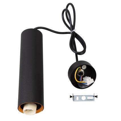 Brilagi - LED RGBW димируем полилей на кабел SELE 1xGU10/4,8W/230V 3000K черен/златист + дистанционно управление