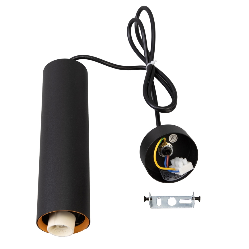 Brilagi - LED RGBW димируем полилей на кабел SELE 1xGU10/4,8W/230V 3000K черен/златист + дистанционно управление