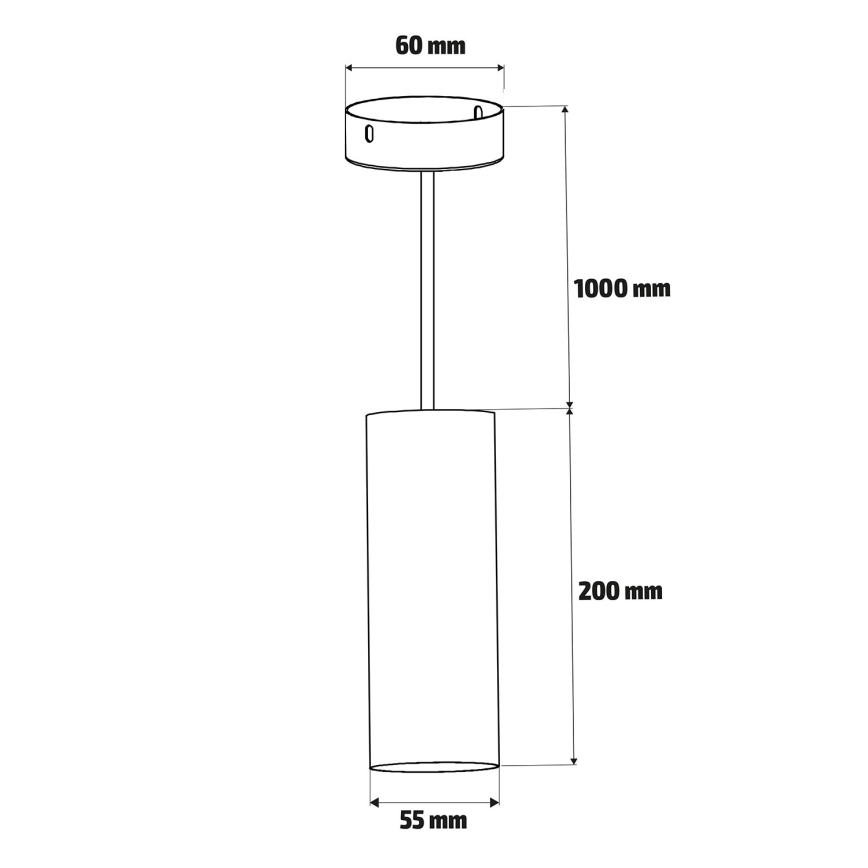 Brilagi - LED RGBW димируем полилей на кабел SELE 1xGU10/6W/230V 3000K черно/златисто + дистанционно управление