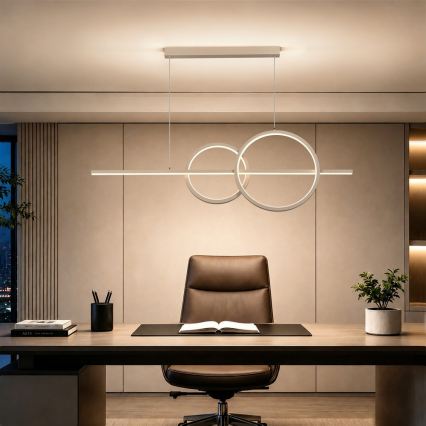 BRILAGI - LED димируема висяща лампа на кабел SIGNATURE LED/53W/230V 3000-6000K 120 cm бежова+ с дистанционно управление