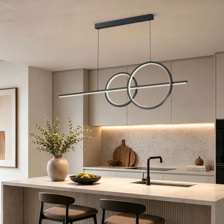 BRILAGI - LED димируем полилей на кабел SIGNATURE LED/53W/230V 3000-6000K 120 cm черен + дистанционно управление