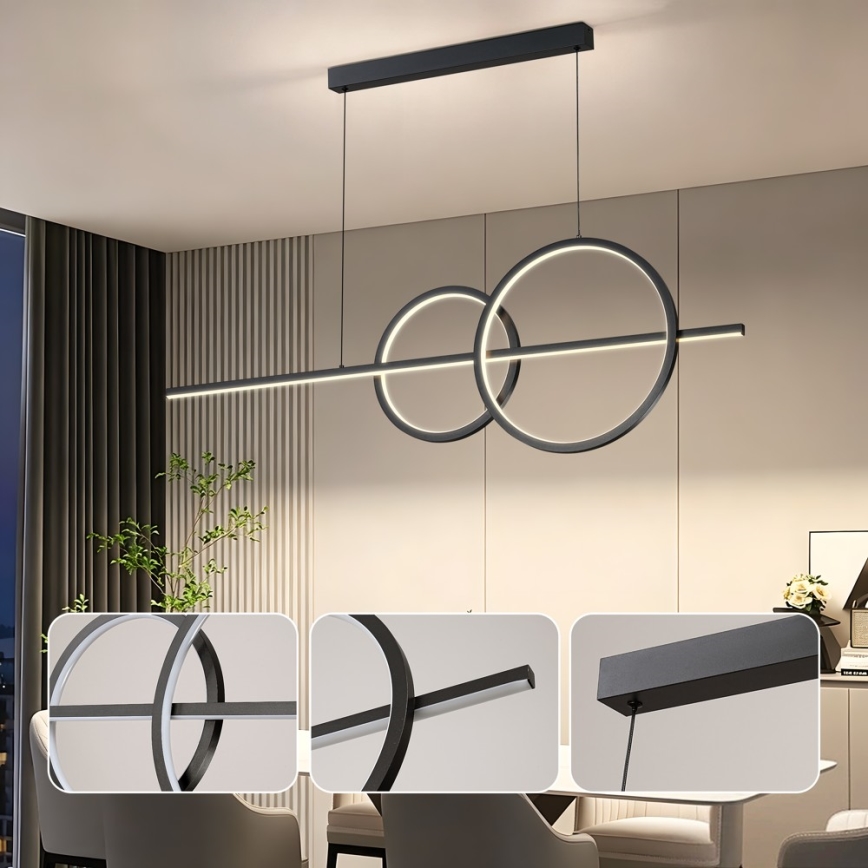 BRILAGI - LED димируем полилей на кабел SIGNATURE LED/53W/230V 3000-6000K 120 cm черен + дистанционно управление