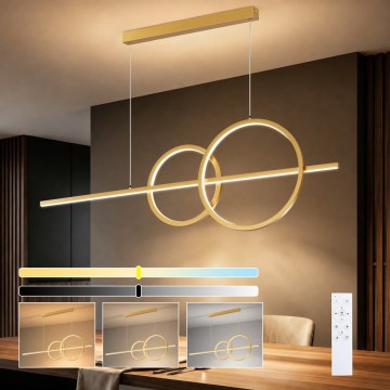 BRILAGI - LED Димируем полилей на кабел SIGNATURE LED/53W/230V 3000-6000K 120 cm златен + дистанционно управление