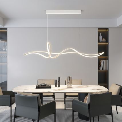 Brilagi - LED димируем висящ полилей на кабел SIGNATURE LED/55W/230V 3000-6000K 120x23 см бял + дистанционно управление
