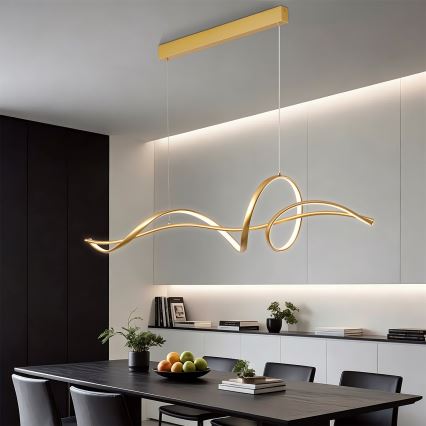 Brilagi - LED димируем полилей на кабел SIGNATURE LED/55W/230V 3000-6000K 120x23 см златист + дистанционно управление