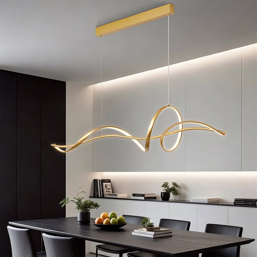 Brilagi - LED димируем полилей на кабел SIGNATURE LED/55W/230V 3000-6000K 120x23 см златист + дистанционно управление