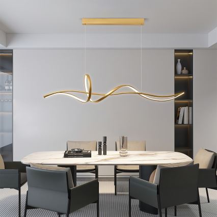 Brilagi - LED димируем полилей на кабел SIGNATURE LED/55W/230V 3000-6000K 120x23 см златист + дистанционно управление