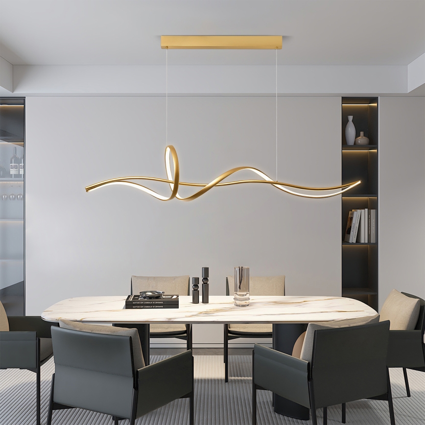 Brilagi - LED димируем полилей на кабел SIGNATURE LED/55W/230V 3000-6000K 120x23 см златист + дистанционно управление