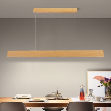 Brilagi - LED димируем полилей на кабел SLIMLINE LED/40W/230V 3000-6000K декор дъб + дистанционно управление