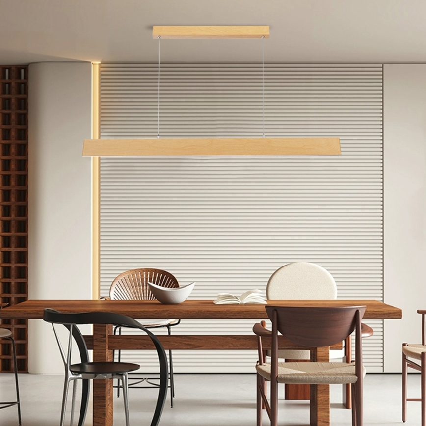 Brilagi - LED димируем полилей на кабел SLIMLINE LED/40W/230V 3000-6000K декор дъб + дистанционно управление