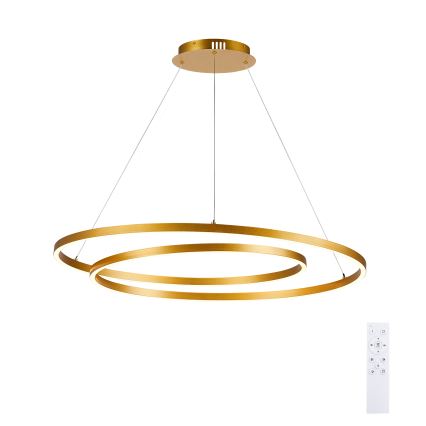 BRILAGI - димируем LED полилей на кабел TWISTER LED/105W/230V 3000-6000K Ø 100 см, златен + дистанционно управление