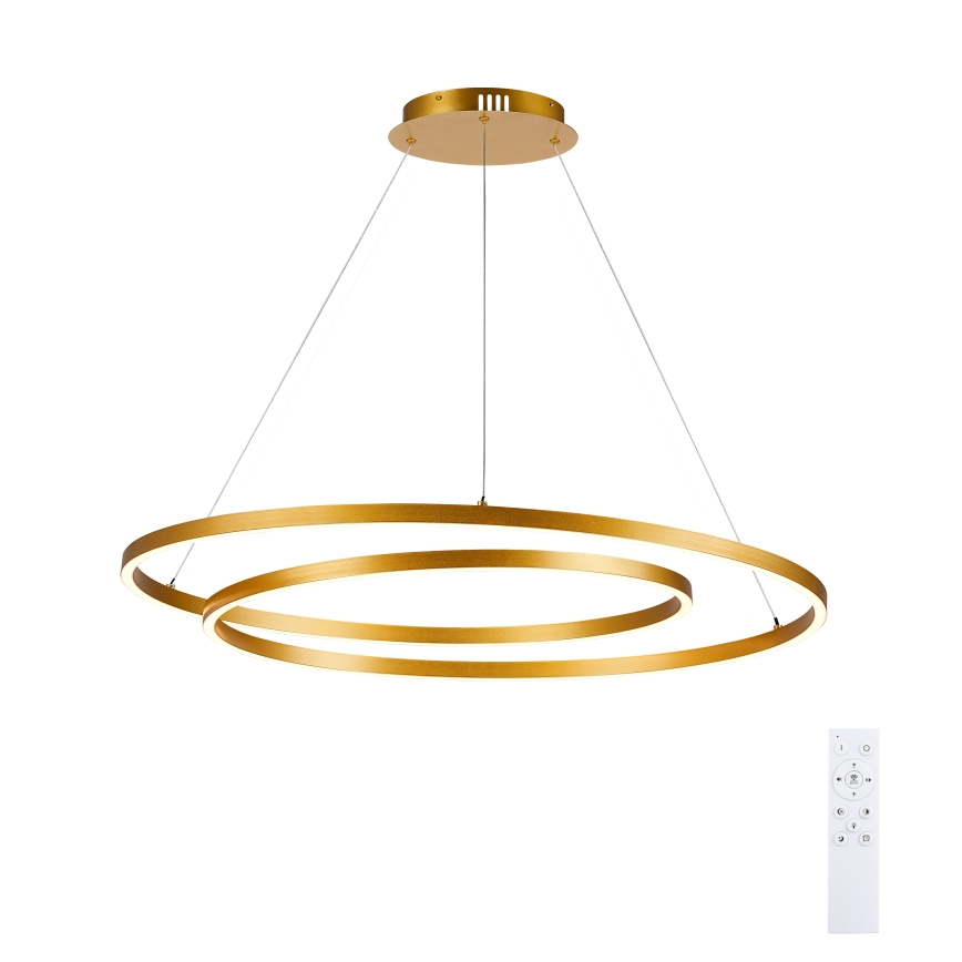 BRILAGI - димируем LED полилей на кабел TWISTER LED/105W/230V 3000-6000K Ø 100 см, златен + дистанционно управление