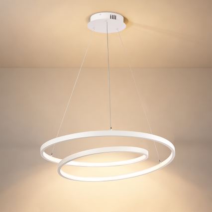 Brilagi - LED димируема полилей на кабел TWISTER LED/48W/230V 3000-6000K Ø 50 cm бял + дистанционно управление
