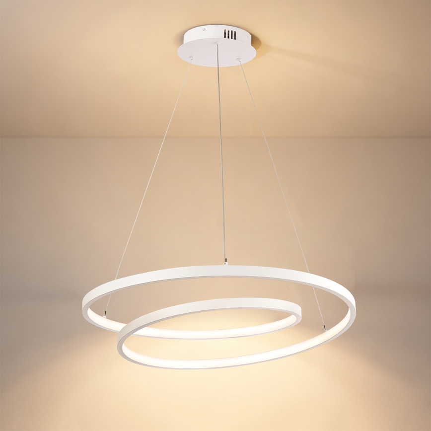 Brilagi - LED димируема полилей на кабел TWISTER LED/48W/230V 3000-6000K Ø 50 cm бял + дистанционно управление