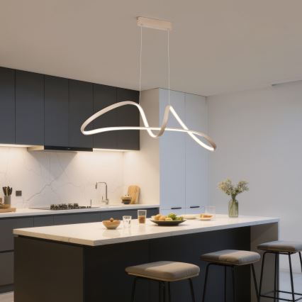 Brilagi - LED подвесен полилей на кабел с възможност за димиране TWISTER LED/60W/230V 3000-6000K бежов + дистанционно управление