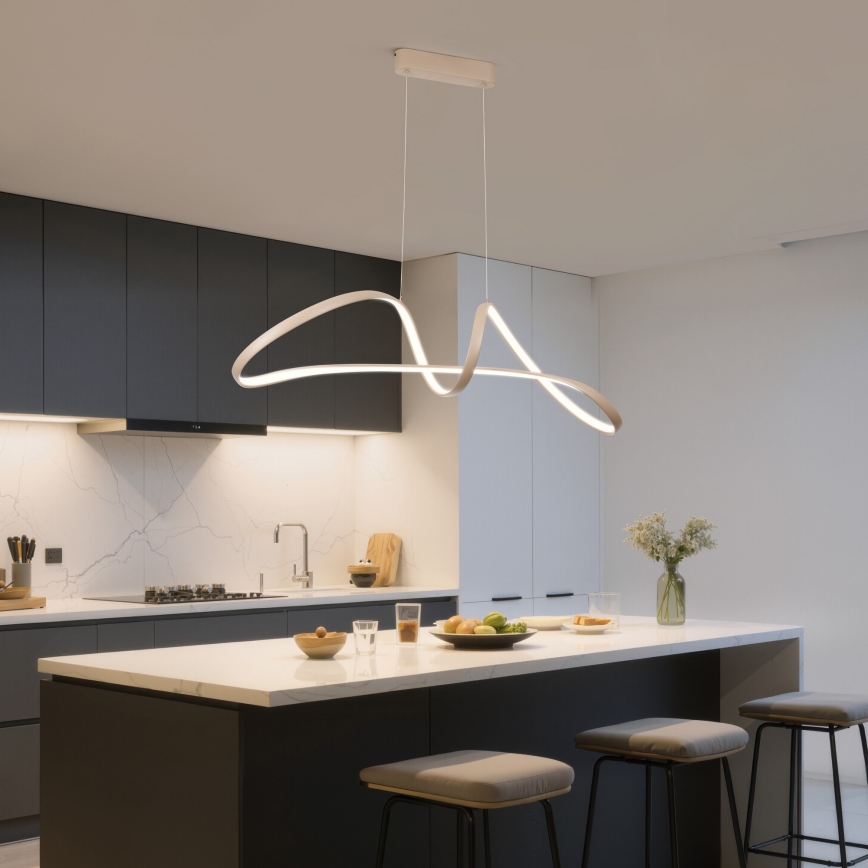 Brilagi - LED подвесен полилей на кабел с възможност за димиране TWISTER LED/60W/230V 3000-6000K бежов + дистанционно управление