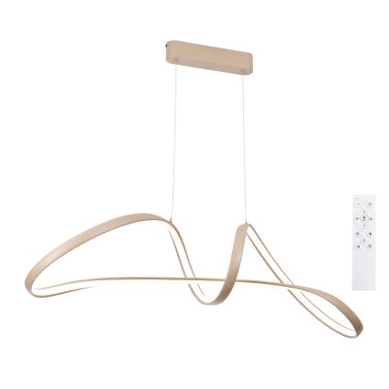 Brilagi - LED подвесен полилей на кабел с възможност за димиране TWISTER LED/60W/230V 3000-6000K бежов + дистанционно управление