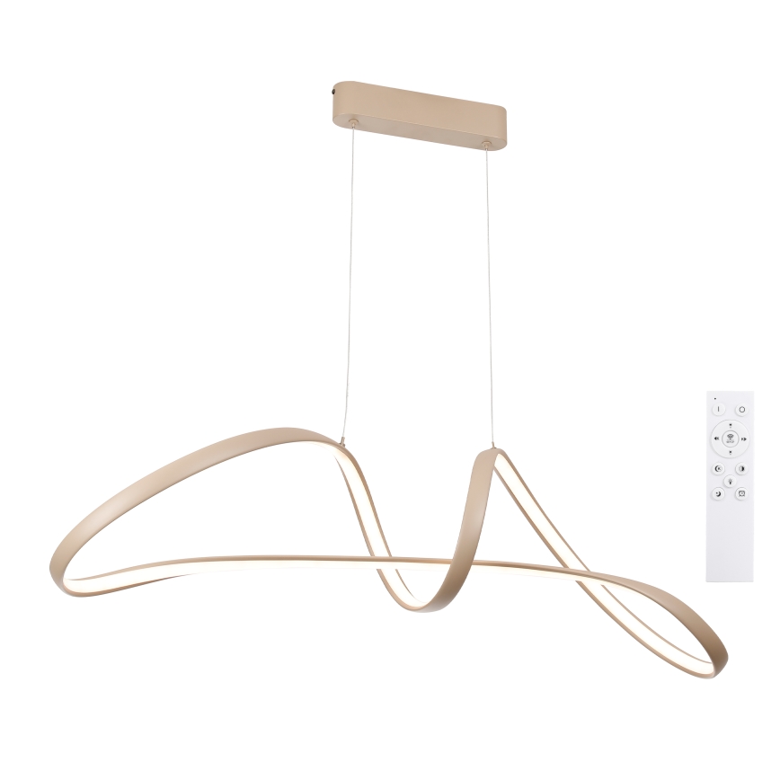 Brilagi - LED подвесен полилей на кабел с възможност за димиране TWISTER LED/60W/230V 3000-6000K бежов + дистанционно управление