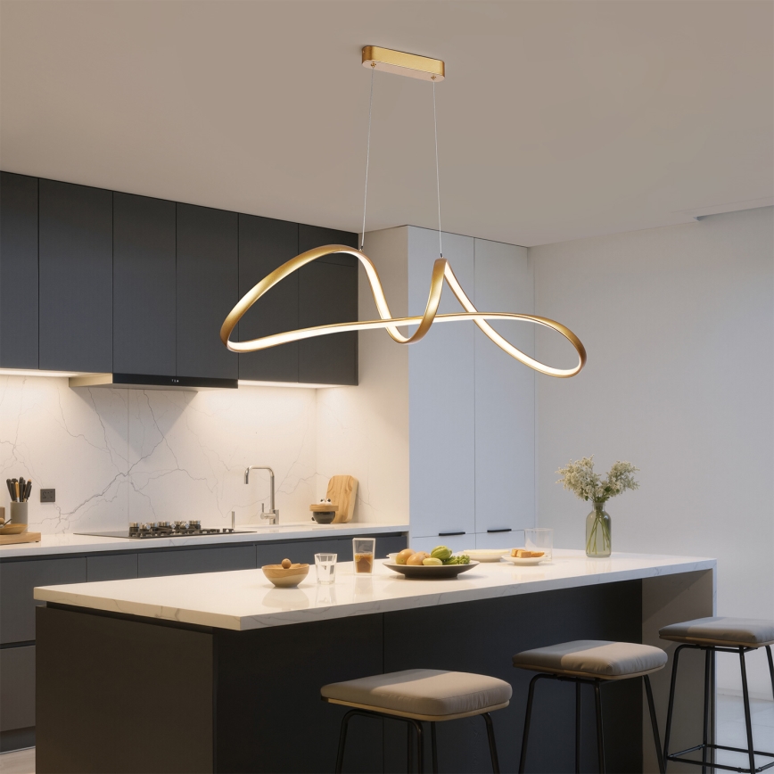 Brilagi - димируем LED полилей на кабел TWISTER LED/60W/230V 3000-6000K златист + дистанционно управление